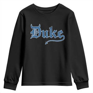 Duke Gothic Throwback Youth Sweatshirt Game Day for Sports Fan TS11 Black Print Your Wear