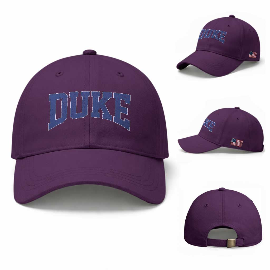 Duke Bold Script Name Sports Fans Baseball Cap TS11 Baseball Cap Universal Fit Purple Print Your Wear