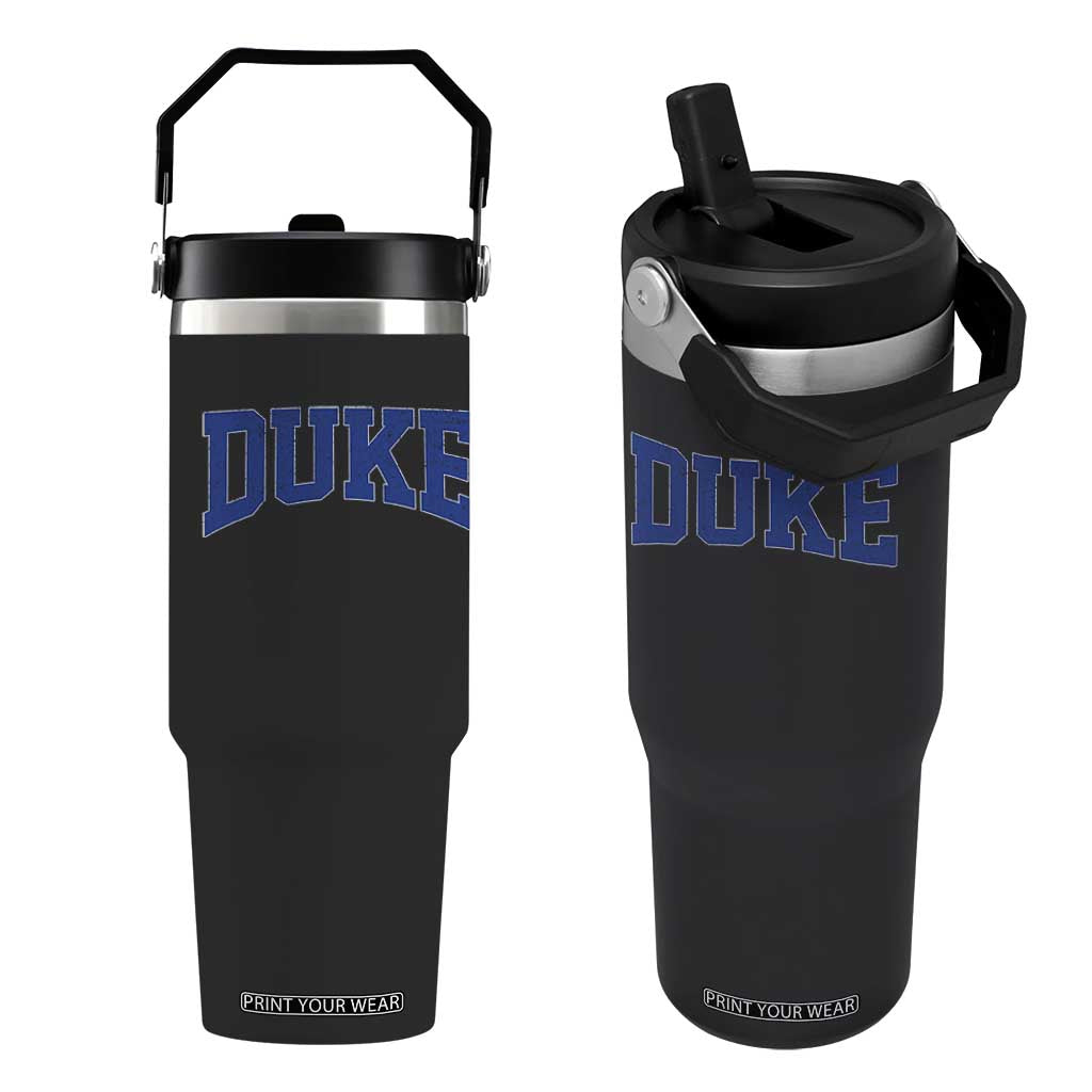 Duke Bold Script Name Sports Fans Flip Straw Tumbler TS11 One Size: 30 oz Black Print Your Wear