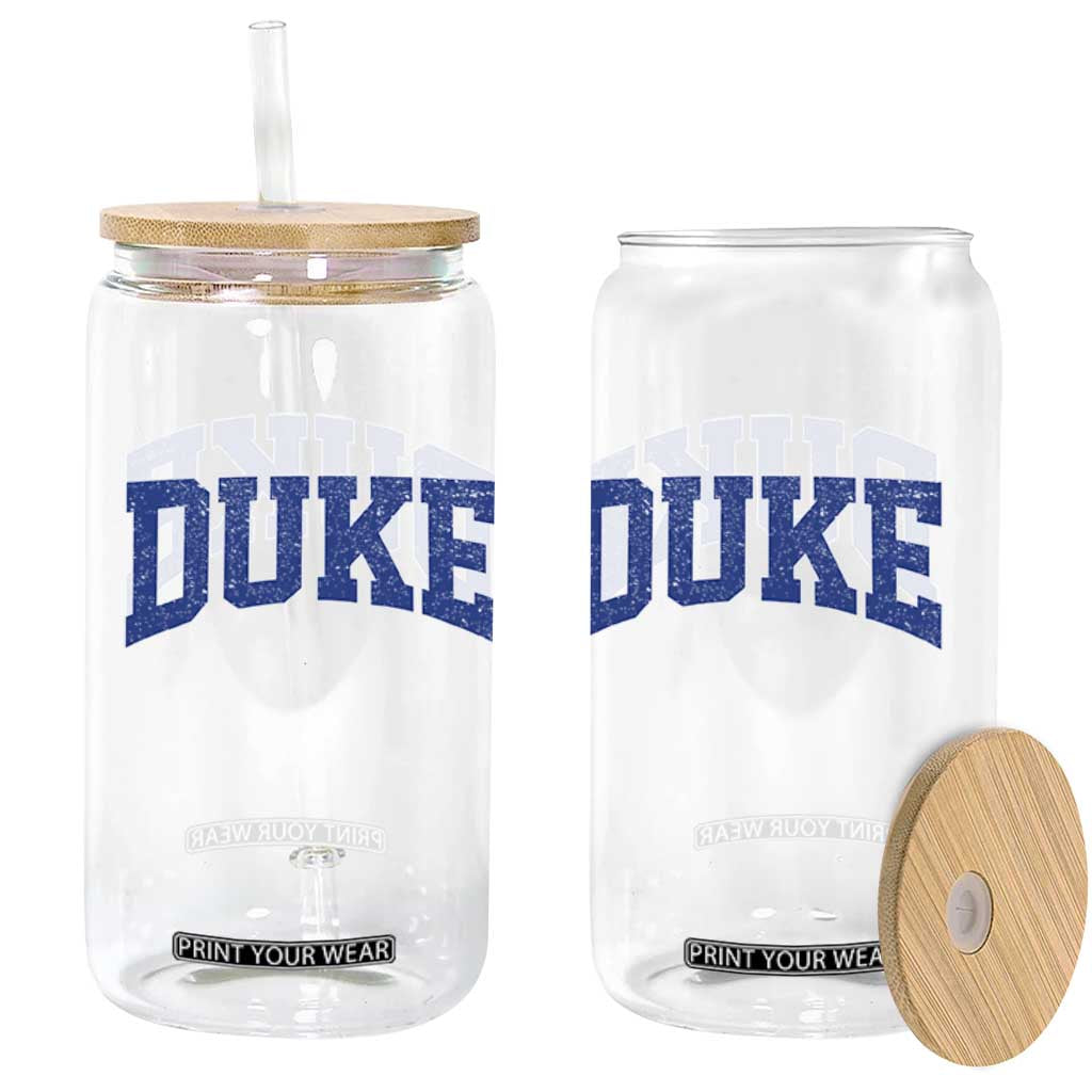 Duke Bold Script Name Sports Fans Glass Can TS11 Print Your Wear
