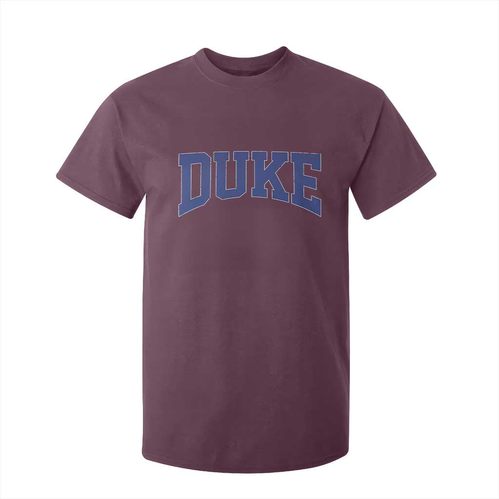 Duke Bold Script Name Sports Fans T Shirt For Kid TS11 Maroon Print Your Wear