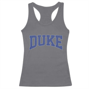 Duke Bold Script Name Sports Fans Racerback Tank Top TS11 Charcoal Print Your Wear