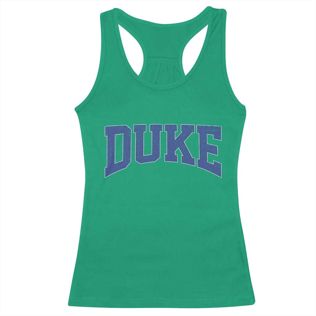 Duke Bold Script Name Sports Fans Racerback Tank Top TS11 Irish Green Print Your Wear