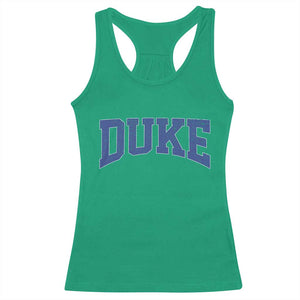 Duke Bold Script Name Sports Fans Racerback Tank Top TS11 Irish Green Print Your Wear