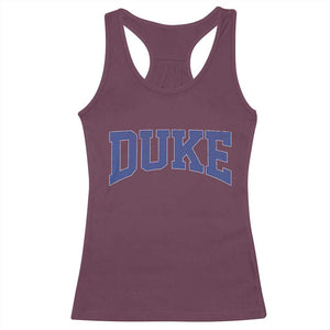 Duke Bold Script Name Sports Fans Racerback Tank Top TS11 Maroon Print Your Wear