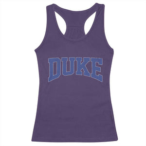 Duke Bold Script Name Sports Fans Racerback Tank Top TS11 Purple Print Your Wear