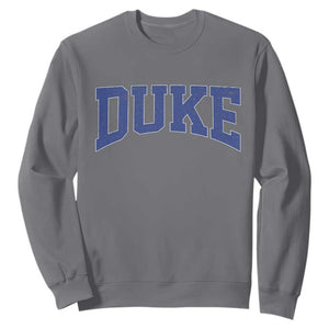 Duke Bold Script Name Sports Fans Sweatshirt TS11 Charcoal Print Your Wear