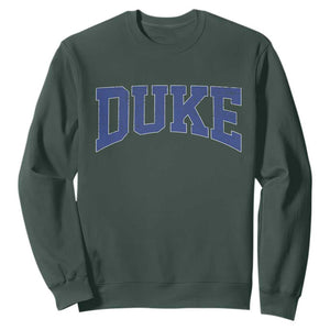 Duke Bold Script Name Sports Fans Sweatshirt TS11 Dark Forest Green Print Your Wear