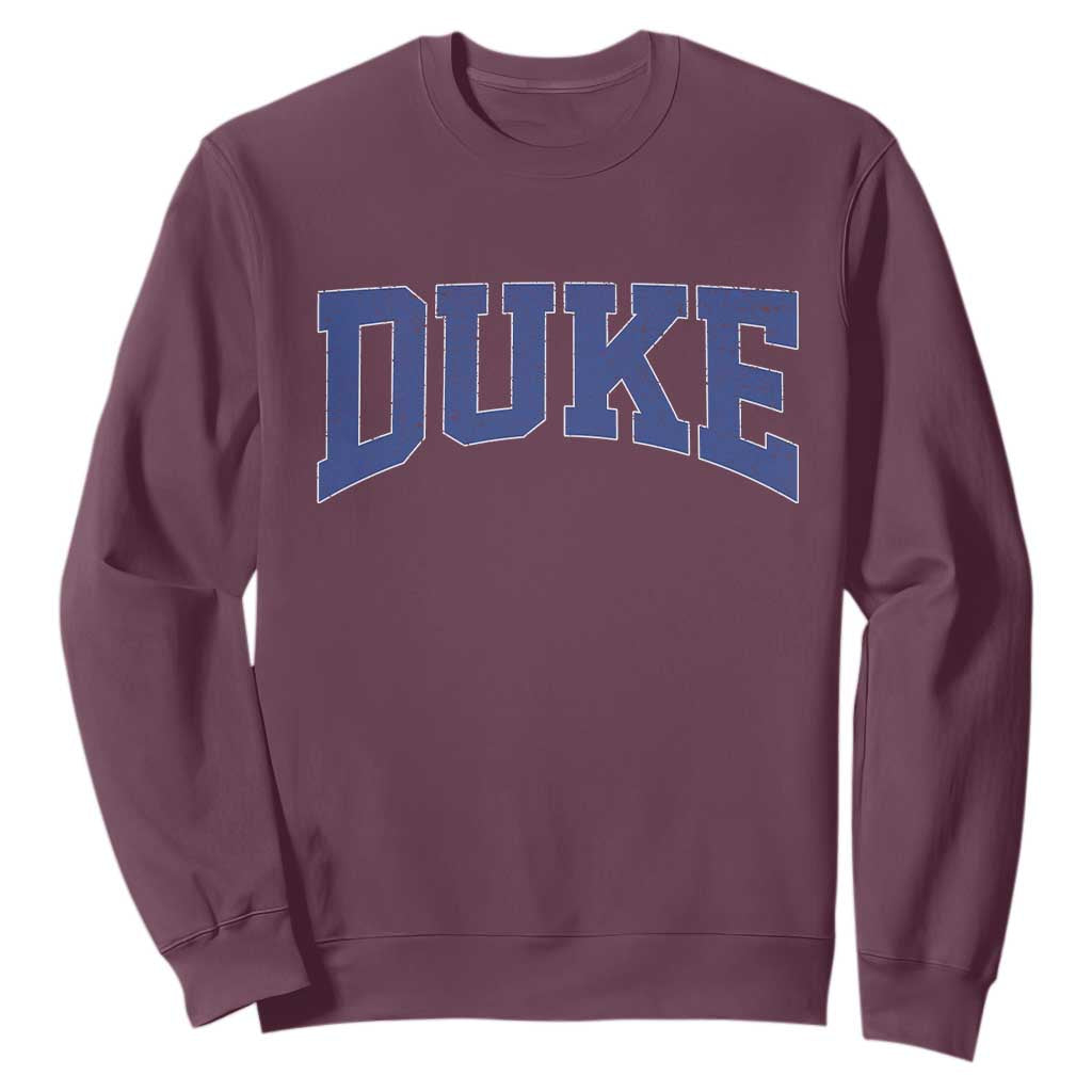 Duke Bold Script Name Sports Fans Sweatshirt TS11 Maroon Print Your Wear