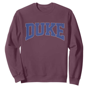 Duke Bold Script Name Sports Fans Sweatshirt TS11 Maroon Print Your Wear