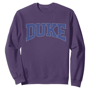 Duke Bold Script Name Sports Fans Sweatshirt TS11 Purple Print Your Wear