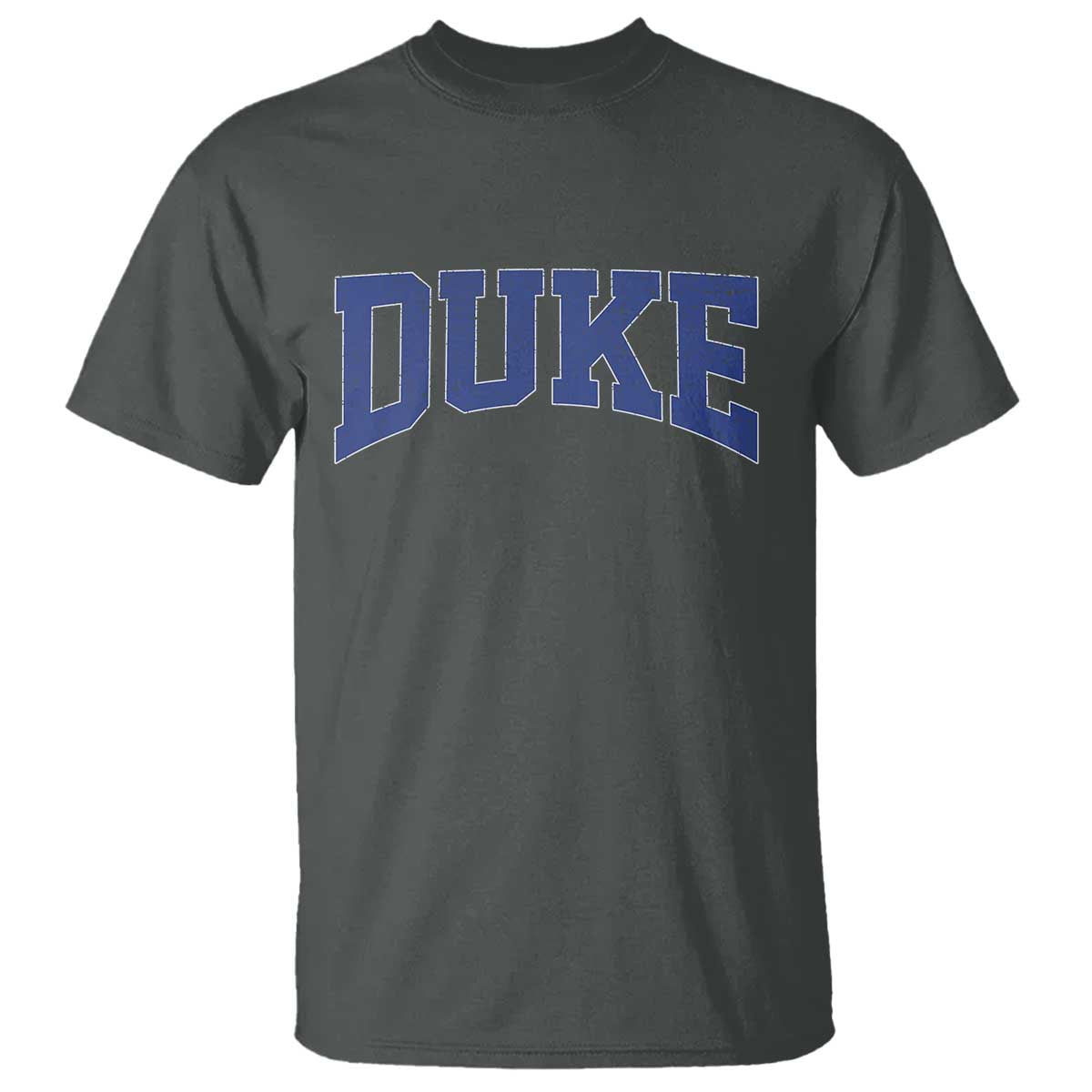 Duke Bold Script Name Sports Fans T Shirt - Game Day Fan Graphic Tee TS11 Dark Heather Print Your Wear