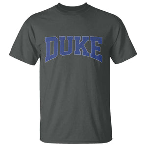 Duke Bold Script Name Sports Fans T Shirt - Game Day Fan Graphic Tee TS11 Dark Heather Print Your Wear