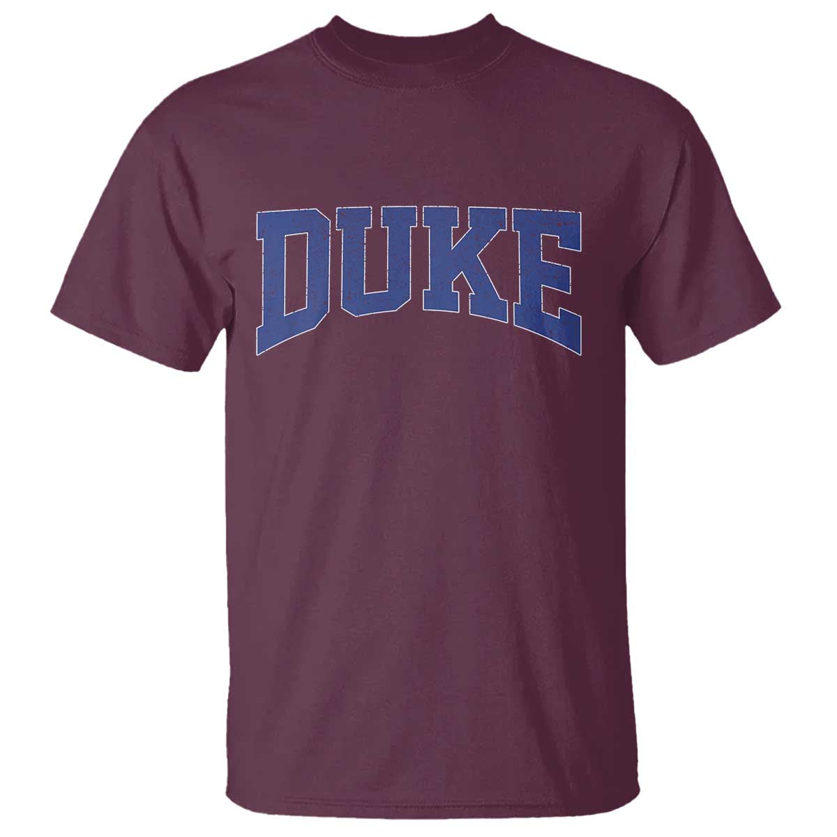 Duke Bold Script Name Sports Fans T Shirt - Game Day Fan Graphic Tee TS11 Maroon Print Your Wear