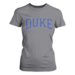 Duke Bold Script Name Sports Fans T Shirt For Women TS11 Charcoal Print Your Wear