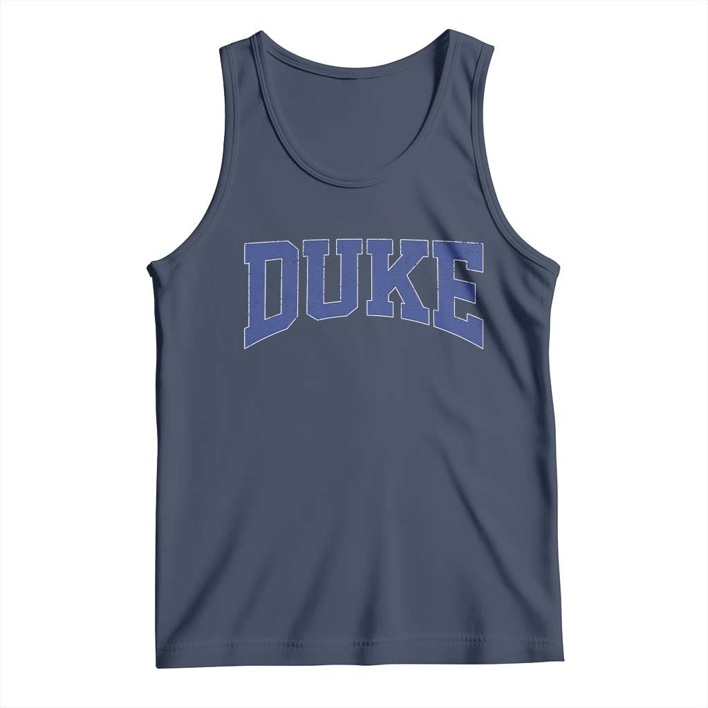 Duke Bold Script Name Sports Fans Tank Top TS11 Navy Print Your Wear
