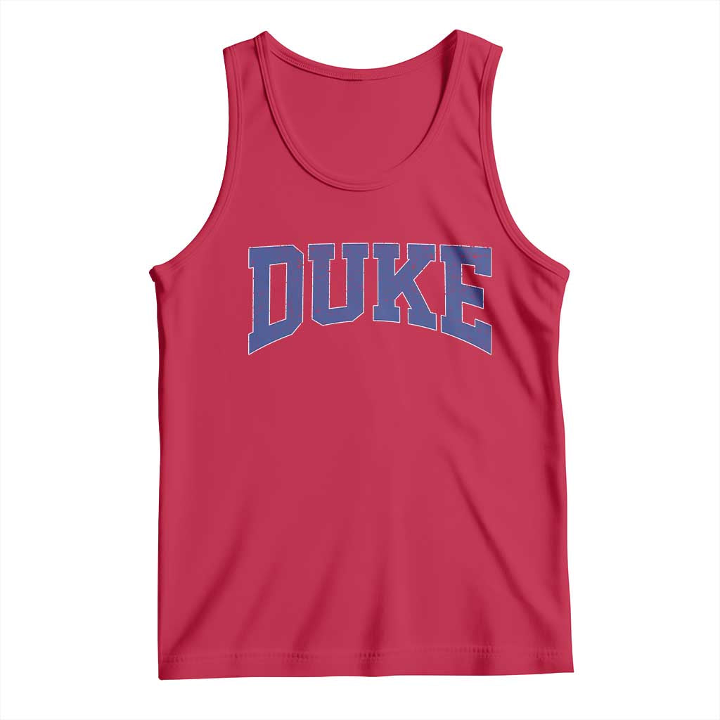 Duke Bold Script Name Sports Fans Tank Top TS11 Red Print Your Wear
