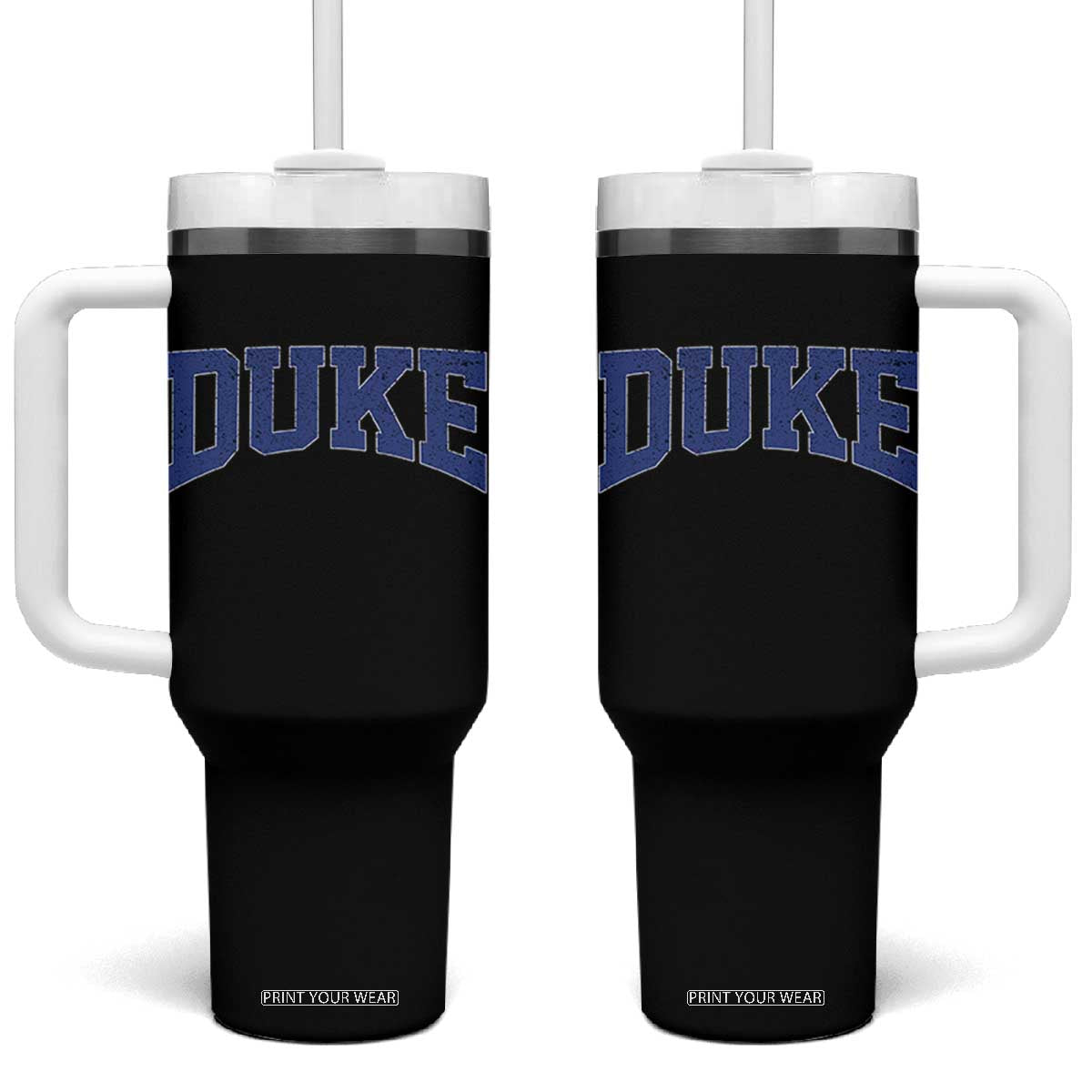 Duke Bold Script Name Sports Fans Tumbler With Handle TS11 One Size: 40 oz Black Print Your Wear