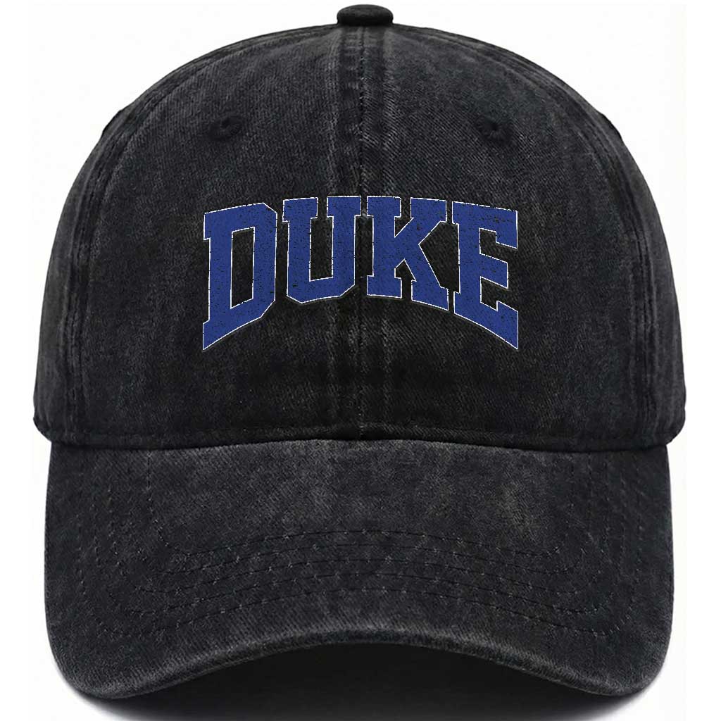 Duke Bold Script Name Sports Fans Washed Cotton Baseball Cap TS11 Print Your Wear
