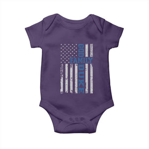 God Family Duke Baby Onesie Blue Game Day Vintage American Flag TS11 Purple Print Your Wear