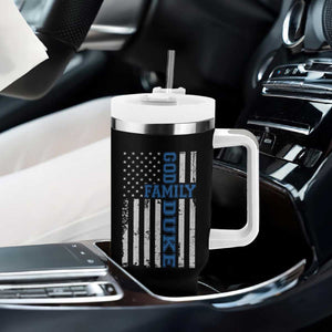 God Family Duke Tumbler With Handle Blue Game Day Vintage American Flag TS11 Print Your Wear
