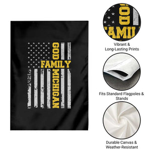 God Family Michigan Garden Flag Game Day Vintage American Flag TS11 Print Your Wear