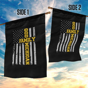 God Family Michigan Garden Flag Game Day Vintage American Flag TS11 Print Your Wear