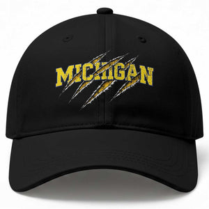 Michigan Fan Baseball Cap MI State Sports Game Day Scratch Mark TS11 Print Your Wear