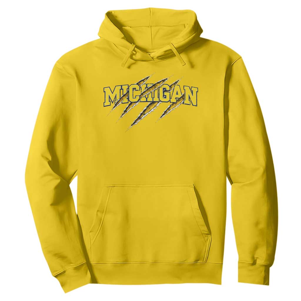 Michigan Fan Hoodie MI State Sports Game Day Scratch Mark TS11 Daisy Print Your Wear