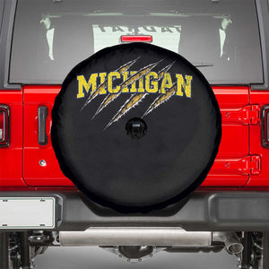 Michigan Fan Spare Tire Cover MI State Sports Game Day Scratch Mark TS11 Black Print Your Wear