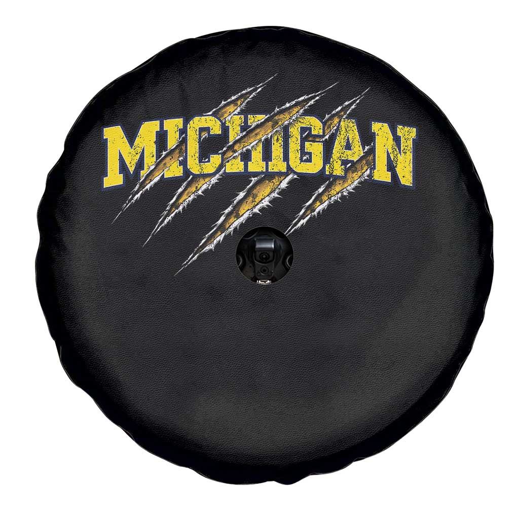 Michigan Fan Spare Tire Cover MI State Sports Game Day Scratch Mark TS11 Print Your Wear