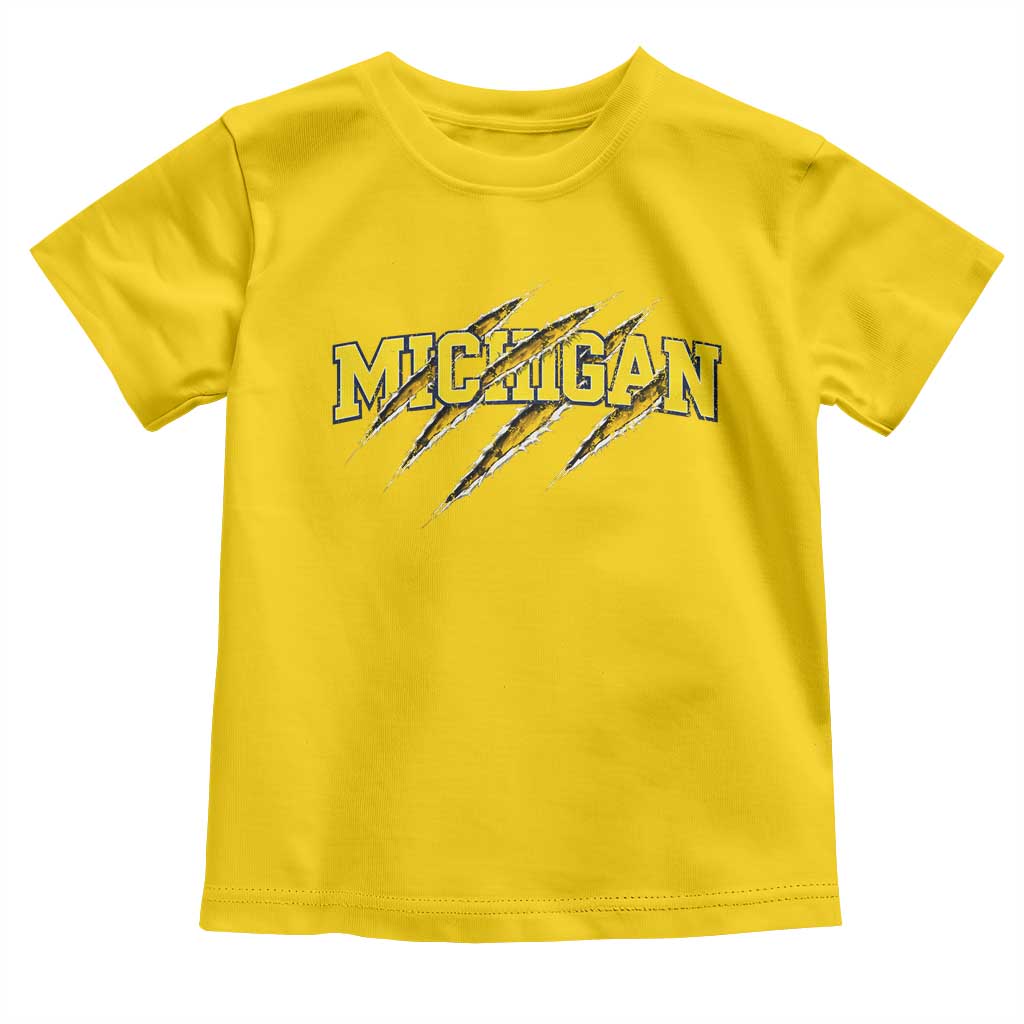 Michigan Fan Toddler T Shirt MI State Sports Game Day Scratch Mark TS11 Daisy Print Your Wear