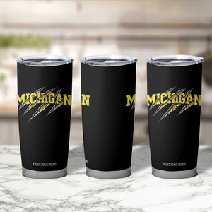 Michigan Fan Tumbler Cup MI State Sports Game Day Scratch Mark TS11 Print Your Wear