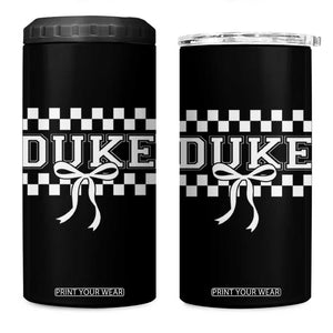 Duke Bold Letters Name Coquette Bow Checkered for Sports Fans 4 in 1 Can Cooler Tumbler TS11 One Size: 16 oz Black Print Your Wear
