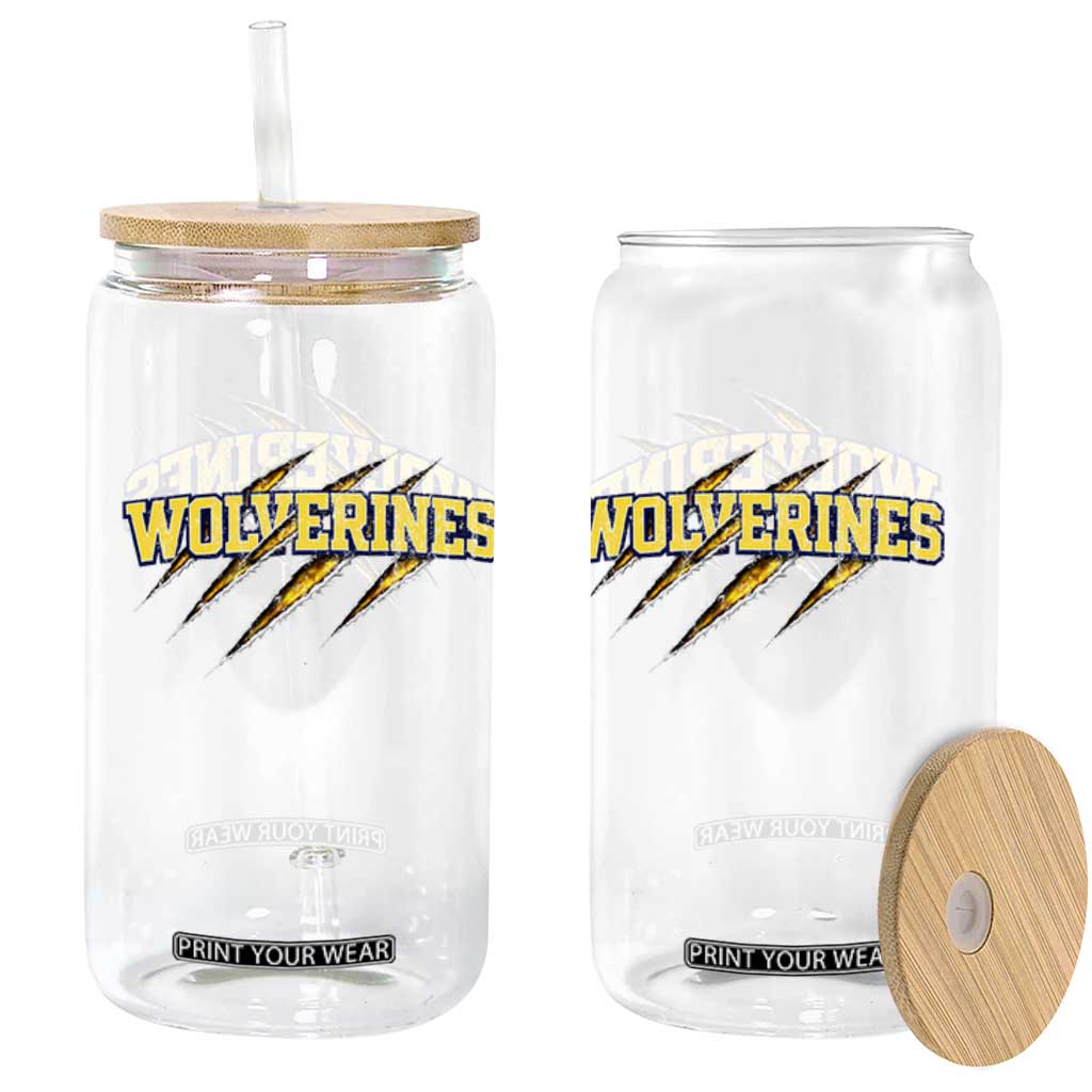 Wolverine Lover Sports Game Day Scratch Mark Glass Can TS11 Print Your Wear