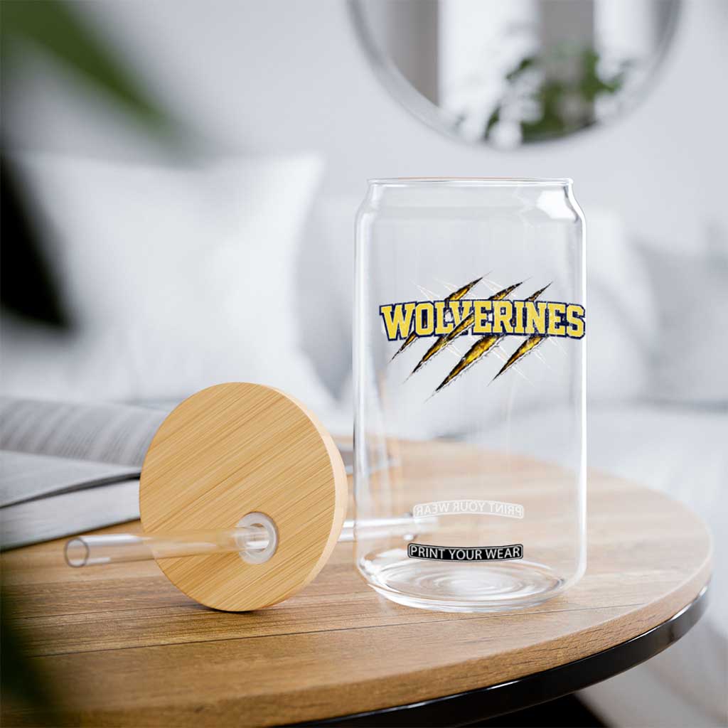 Wolverine Lover Sports Game Day Scratch Mark Glass Can TS11 Print Your Wear