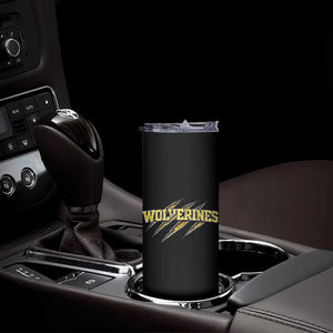 Wolverine Lover Sports Game Day Scratch Mark Skinny Tumbler TS11 Print Your Wear
