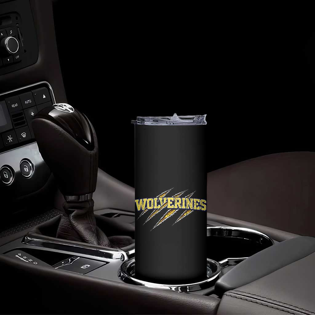 Wolverine Lover Sports Game Day Scratch Mark Skinny Tumbler TS11 Print Your Wear