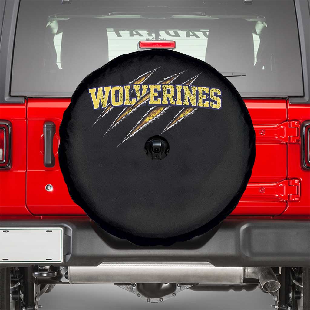 Wolverine Lover Sports Game Day Scratch Mark Spare Tire Cover TS11 Black Print Your Wear