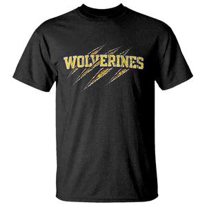 Wolverine Lover Sports Game Day Scratch Mark T Shirt TS11 Black Print Your Wear