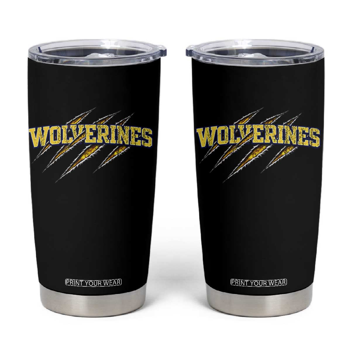 Wolverine Lover Sports Game Day Scratch Mark Tumbler Cup TS11 Black Print Your Wear