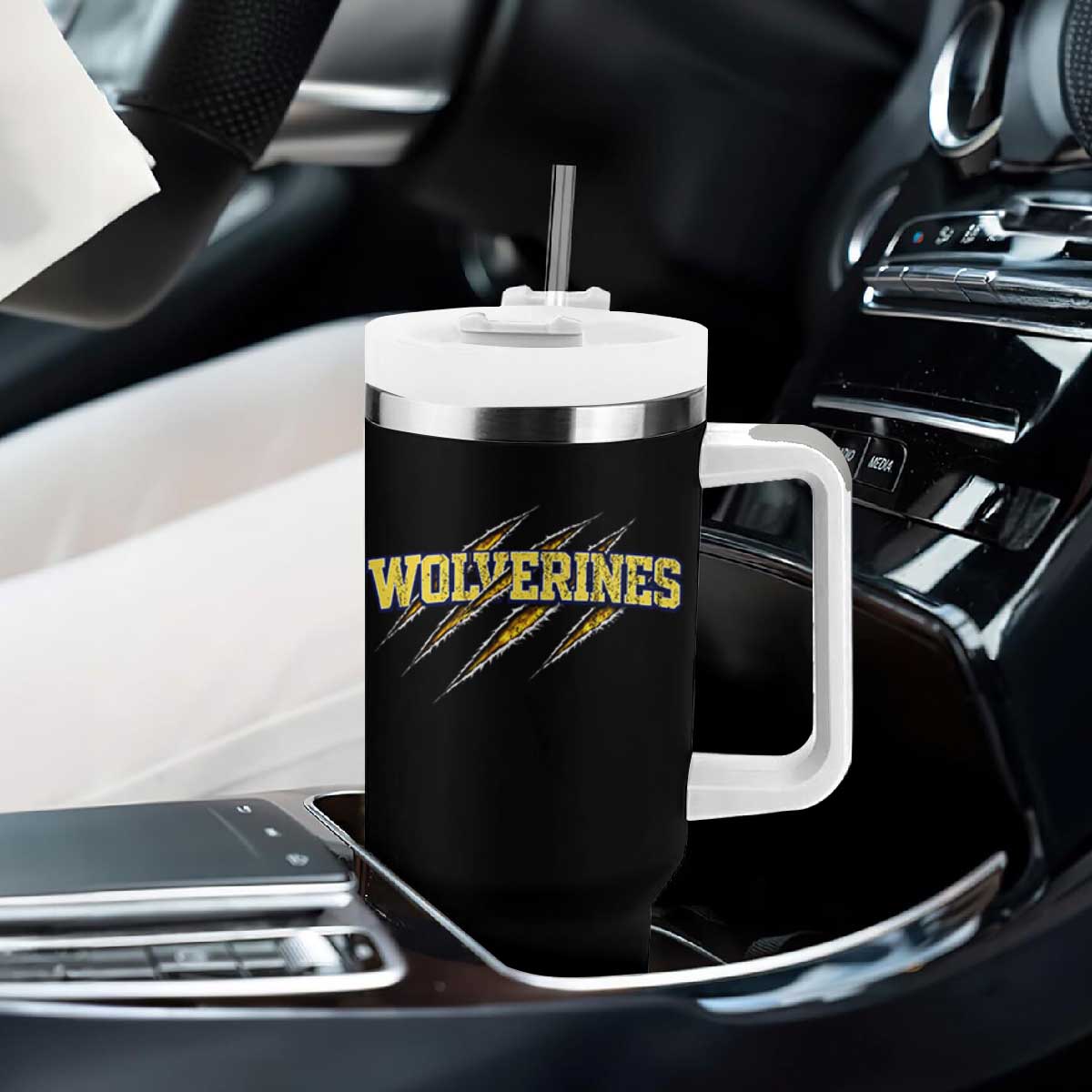 Wolverine Lover Sports Game Day Scratch Mark Tumbler With Handle TS11 Print Your Wear