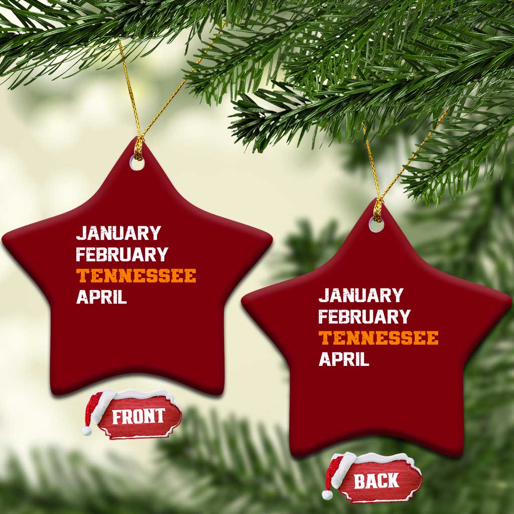 January February Tennessee April Ceramic Ornament Basketball Game Day TS11 Print Your Wear