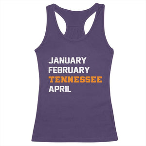 January February Tennessee April Racerback Tank Top Basketball Game Day TS11 Purple Print Your Wear