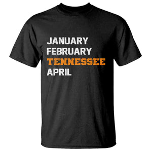 January February Tennessee April T Shirt Basketball Game Day TS11 Black Print Your Wear