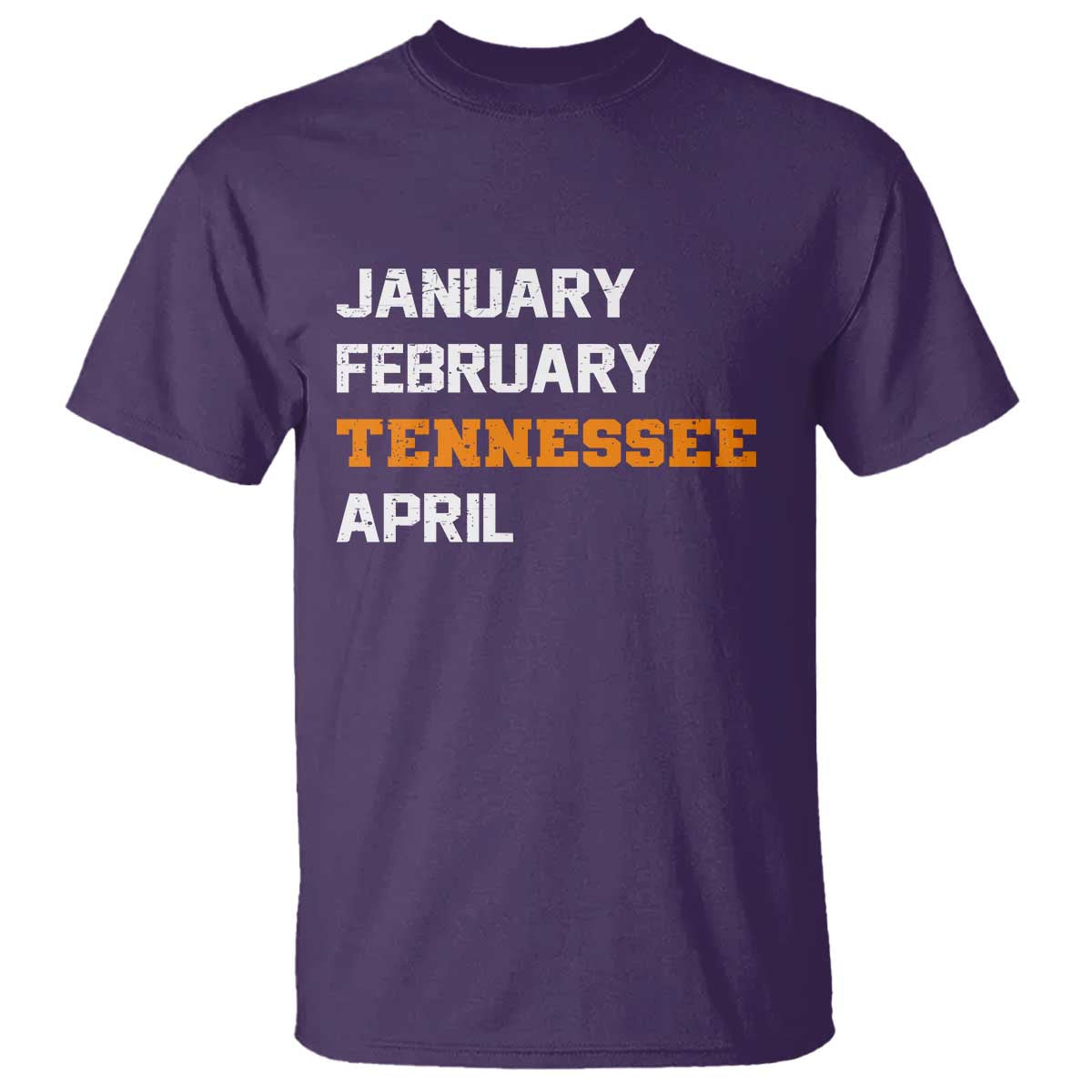 January February Tennessee April T Shirt Basketball Game Day TS11 Purple Print Your Wear