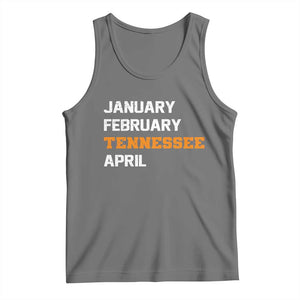 January February Tennessee April Tank Top Basketball Game Day TS11 Black Heather Print Your Wear
