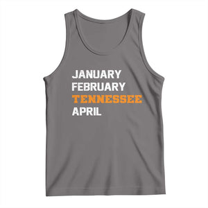 January February Tennessee April Tank Top Basketball Game Day TS11 Deep Heather Print Your Wear