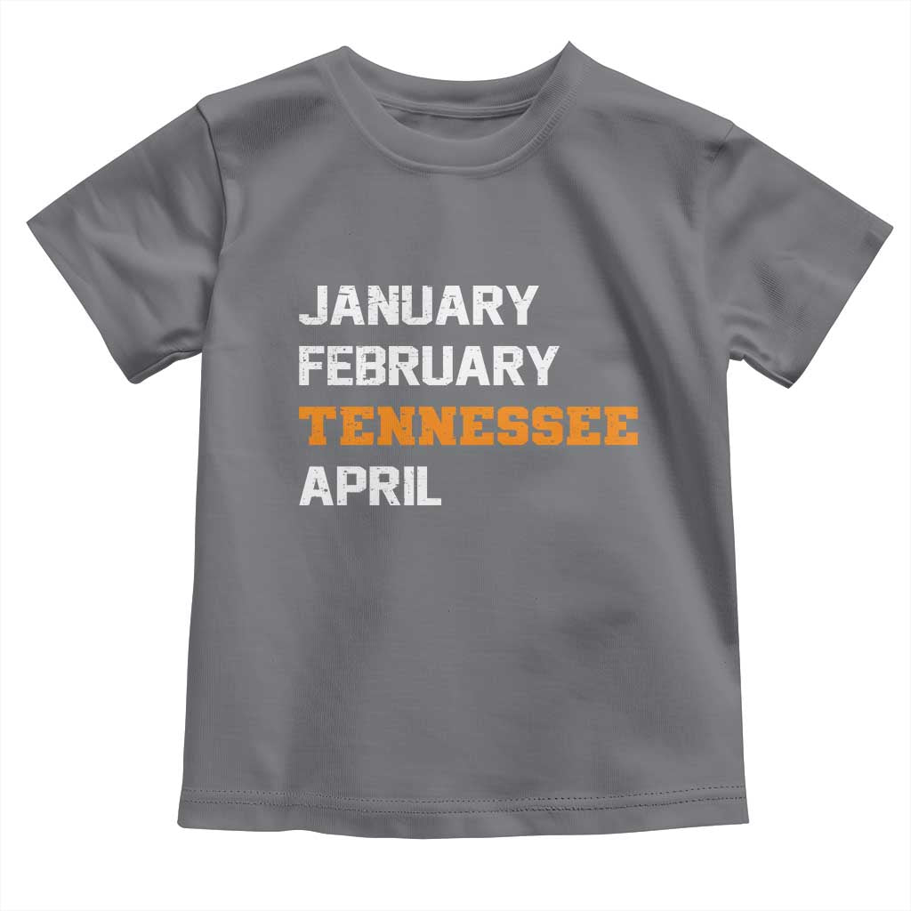 January February Tennessee April Toddler T Shirt Basketball Game Day TS11 Charcoal Print Your Wear