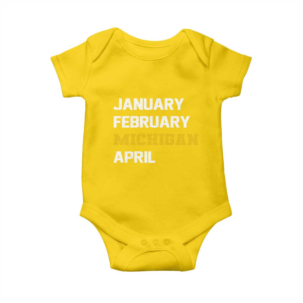 January February Michigan April Baby Onesie Basketball Game Day TS11 Daisy Print Your Wear
